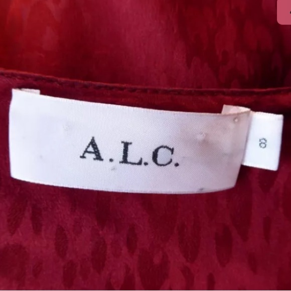 A.L.C. Carolina Puff Shoulder Silk Jacquard Dress - Picture 2 of 6